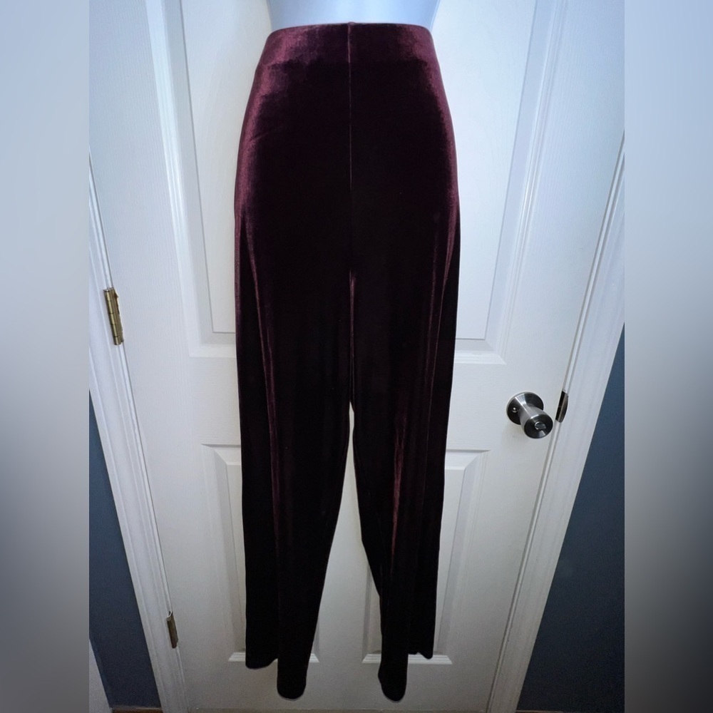NWOT Gantos Women’s Small Purple Velour Flare Leg Dress Pant Pull On XS - Picture 6 of 14